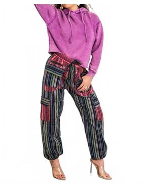SurelyMine Vintage Wash Relaxed Fit Pullover Hoodie - Pink