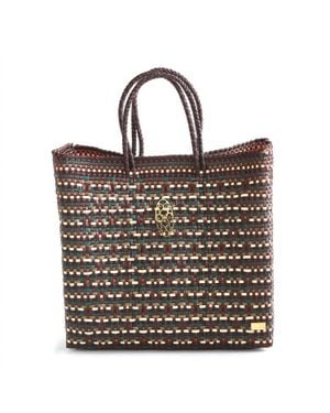Lolas Bag Shoulder Strap Medium Tote Bag - Black