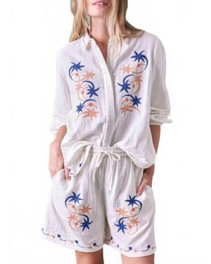 Camp Cove Swim Celestrial Stella Blouse - White