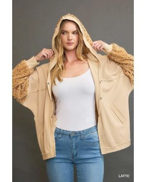 TRUEDAMES Sequined French Terry Jacket - Gray