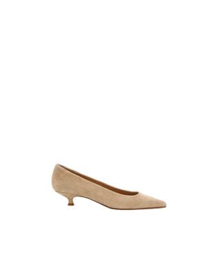 Aeyde Cari Suede Pumps - Natural