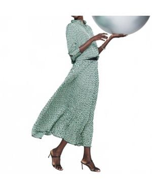NIC+ZOE Abstract Dot Skirt - Green