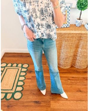 Pistola Kinsley Mid Rise Ultra Flare Jeans - Blue