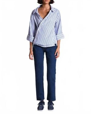 CISSA Pop Over Fixed Wrap Overshirt - Blue