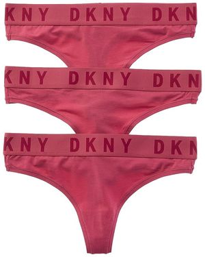 DKNY 3Pk Thong - Red