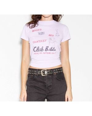 RE/DONE Classic Club Biblio Tee Top - Multicolor