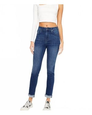 Kancan Janice High Rise Cigarette Leg Jeans - Blue