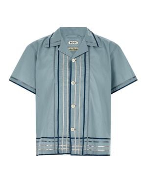 Bode Ribbon Plaid Shirt - Blue