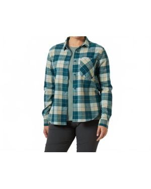 Helly Hansen Lokka Organic Flannel Long Sleeve Shirt - Green