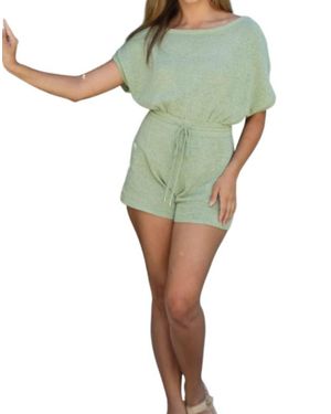 Runaway the Label Nicki Sage Romper - Green