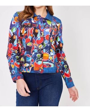 Dolcezza Simply Art Provencal Market Nathalie Gribinski Jacket - Blue