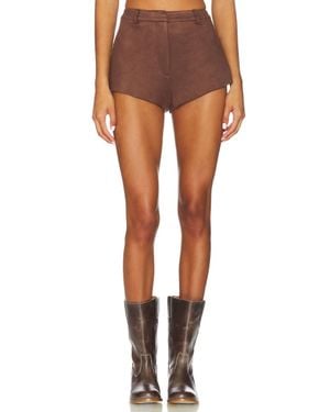 Bardot X Revolve Jayla Faux Suede Mini Short - Brown