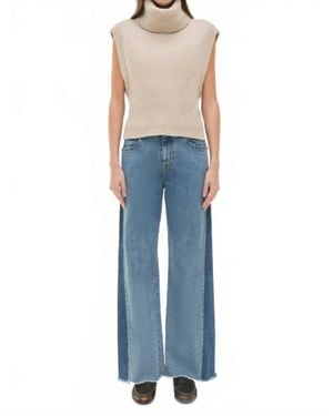 Jonathan Simkhai Godet Straight Leg Pant - Blue