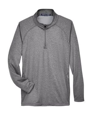 Devon & Jones Stretch Tech-Shell Compass Quarter-Zip Pullover - Gray