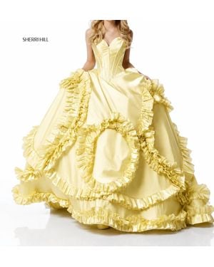 Sherri Hill Taffeta Ball Gown - Yellow
