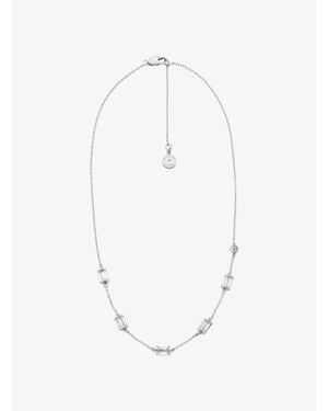Michael Kors Outlet Cubic Zirconia Necklace - White