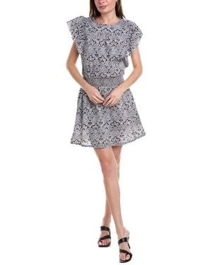 Lilla P Smocked Waist Mini Dress - Blue