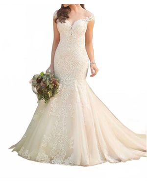 Essence of Australia Mermaid Wedding Dress - Natural