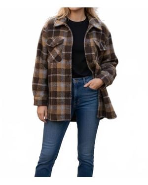 Madewell Plaid Coat - Black
