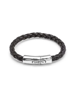 Uno De 50 Twisted Leather Clasp Bracelet - Brown