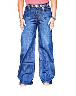 GJG Denim Joplin Wide Leg High Rise Jean - Blue