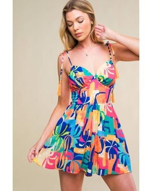 TRUEDAMES Be Blissfully Happy Woven Romper - White
