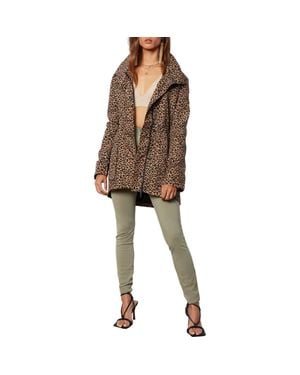 Tart Collections Cory Lightweight Midi Long Coat - Brown