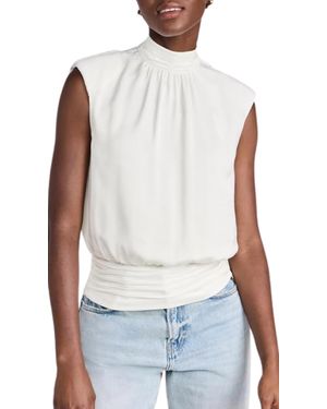 Ramy Brook Emma Mockneck Top - White