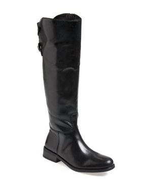 Vince Camuto Glossy Leather Tall Riding Boots - Black