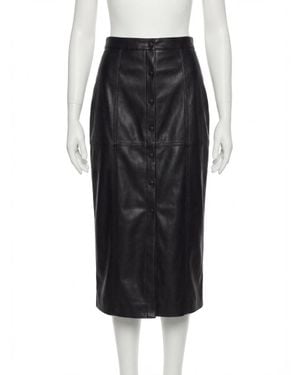 Z Supply Reine Vegan Leather Midi Skirt - Black