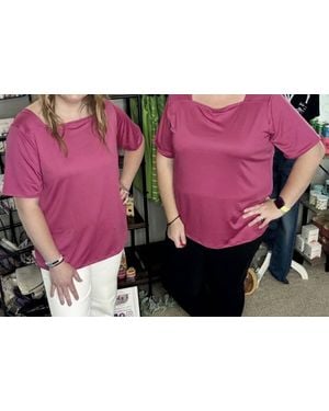 Sew In Love Square Neck Top - Pink