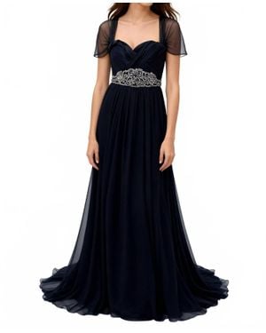 Marchesa Sweetheart Neckline Evening Dress - Blue