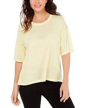 Calvin Klein Activewear Performance Split Back T-Shirt - Natural
