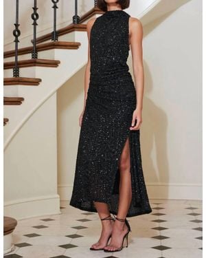 Bishop + Young Sublime Sequin Halter Dress - Black
