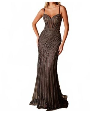 Nox Anabel Bonny V-Neckline Maxi Dress - Brown