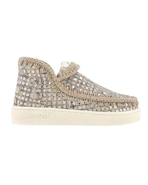 Mou Summer Eskimo Woven Textiles Sneakers - Natural