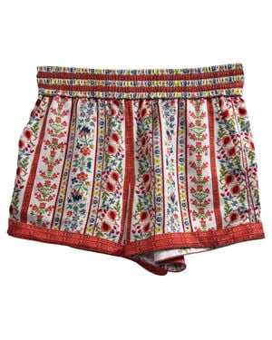 Alice + Olivia Tandy Floral-Print Shorts - Red