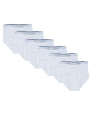 Hanes Cotton Comfort Flex Tagless Briefs (Pack Of 6) - Blue