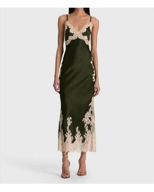 Alice + Olivia Julietta Lace Slip Dress - Green