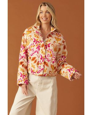 TRUEDAMES New Moon Rising Puff Jacket - Orange
