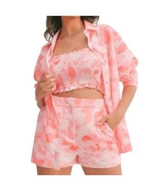 Klesis Printed Print 3 Piece Set - Pink