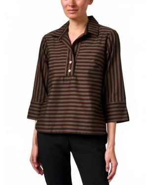 Hinson Wu Aileen Quarter Sleeve Top - Brown