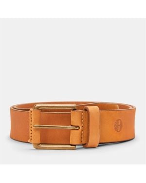 Timberland 40Mm Nubuck Wrapped Buckle Belt - Orange