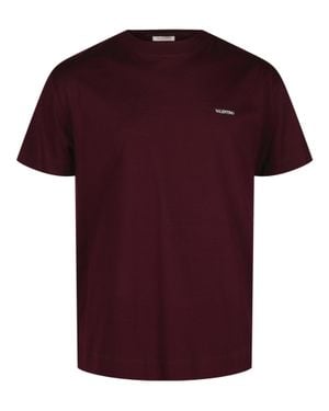 Valentino Logo Jersey T-Shirt - Red