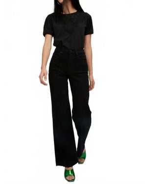 RTA Quinton Short Sleeve Top - Black