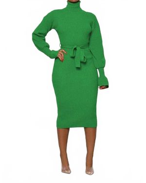 By Claude Long Maxi Sweater Dress - Green