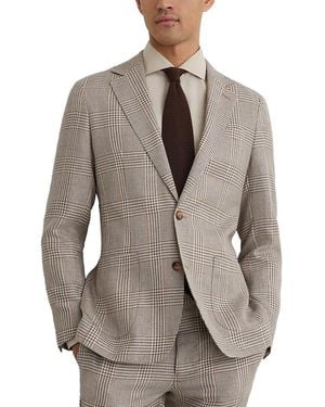 Reiss Epsom Notch Prince Linen & Wool-Blend Formal Jacket - Gray