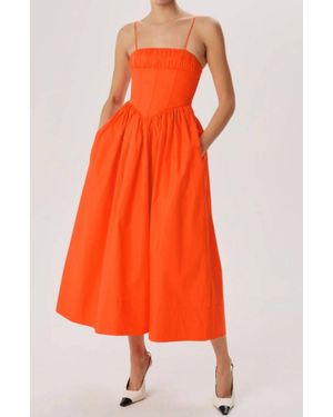 Ronny Kobo Barrett Drop Waist Dress - Orange