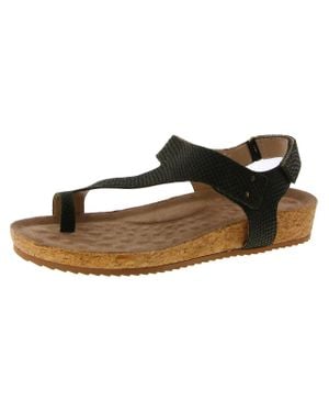 Ros Hommerson Preston Leather Toe Loop Ankle Strap - Black