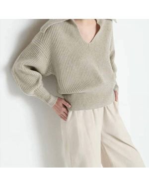 Nation Ltd Ashton Collared Pullover Sweater - Gray